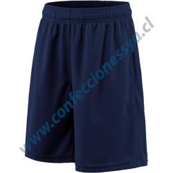 Short Franela Algodón Azul...